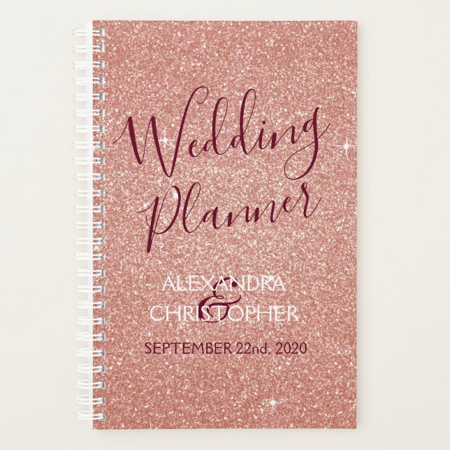 Wedding planner rose - Rose Parties scintillant d' (Devant)