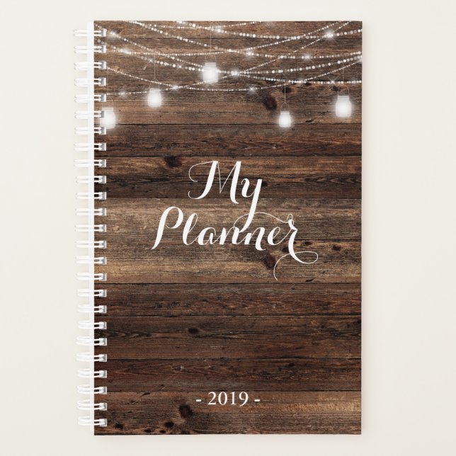 Wedding planner Wood Mason Jar (Devant)
