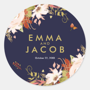 Wedding shower autocollant d'enveloppe d'automne f