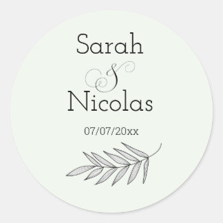 Wedding stickers personalized minimalist
