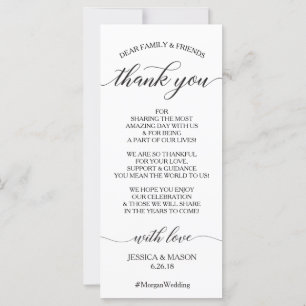 Wedding Thank You Place Card