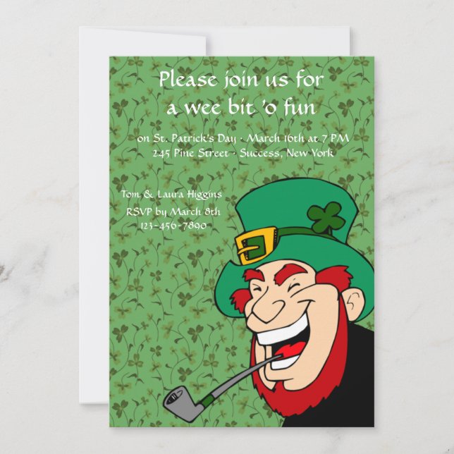 Wee Bit 'o Fun St. Patrick's Party Invitation (Devant)