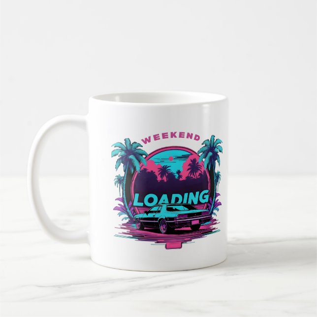 Week-end Chargement Retro Sunset 11 oz mug 80s Aes (Gauche)