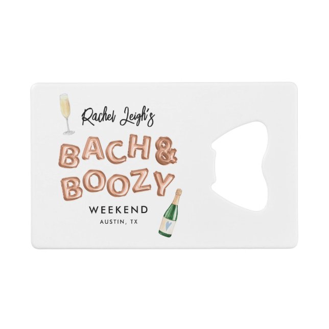 Week-end de Bachelorette en Rose Gold Bach & Boozy (Devant (Horizontal))