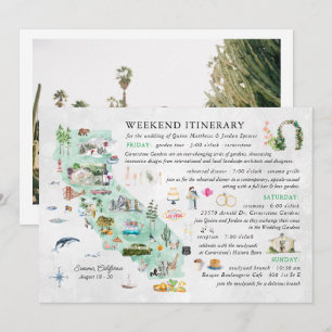 Week-end de mariage à Napa Carte d'itinéraire