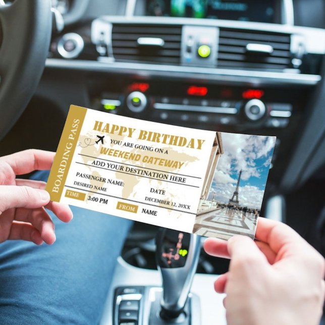 Week-end Getaway Anniversaire Carte d'embarquement (Créateur téléchargé)