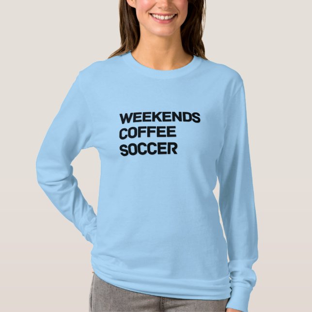 Week-ends Café & Football Confort Couleurs T-shirt (Devant)