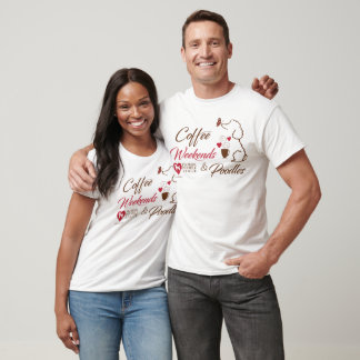 Week-ends, Café & Poodles T-shirt Unisex