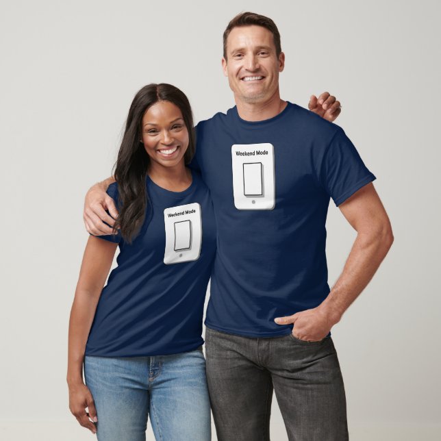 Weekend Mode Toggle Minimal UI Design T-Shirt (Unisexe)