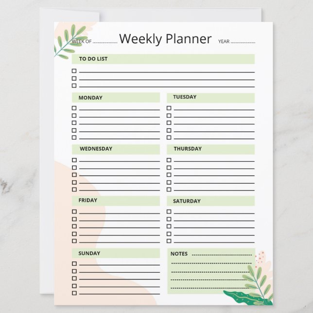Weekly Planner Template (Devant)