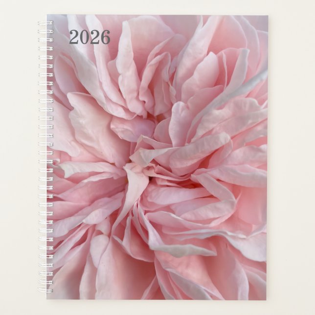 Weekly Planner with Soft Pink Floral Cover (Devant)