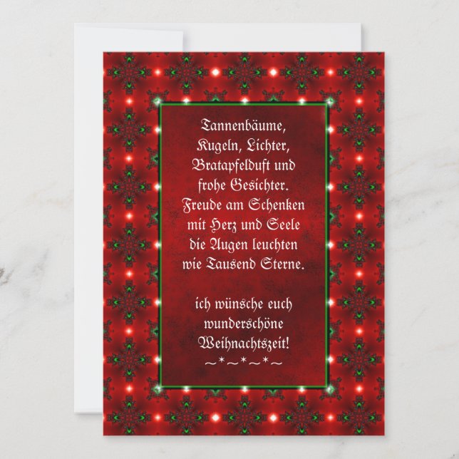 Weihnachtsgedicht Deutsch, Ajouter Votre Texte (Devant)