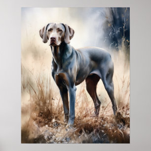 Weimaraner Chien Art Imprimer Poster