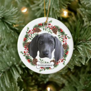 weimaraner chien Personnalisé Animal Ornement