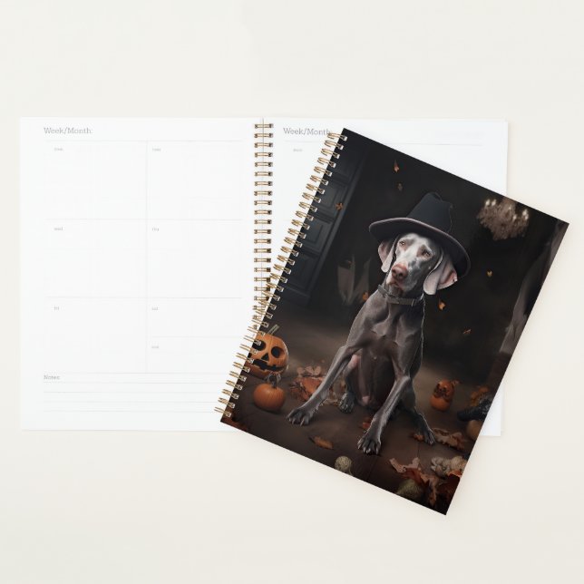 Weimaraner Citrouilles Halloween Épouvantable (Devant avec enveloppe)
