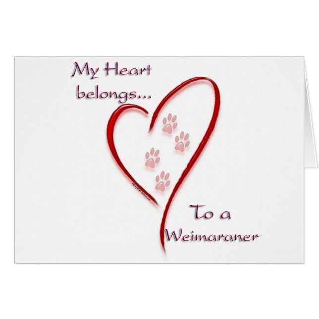 Weimaraner Coeur Appartient (Devant horizontal)