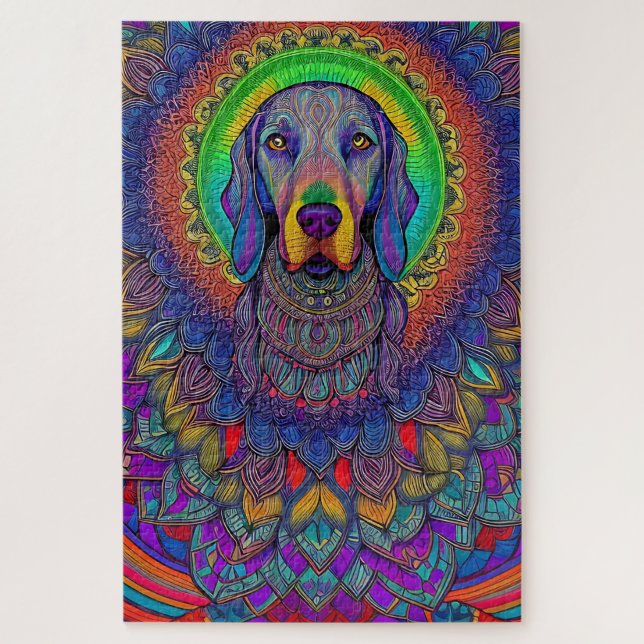 Weimaraner Mandala Weimmandala Puzzle (Vertical)
