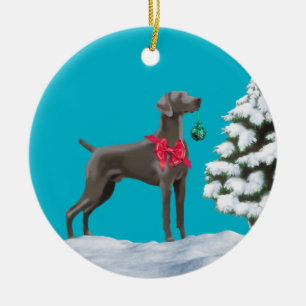 Weimaraner Noël Ornement de Noël