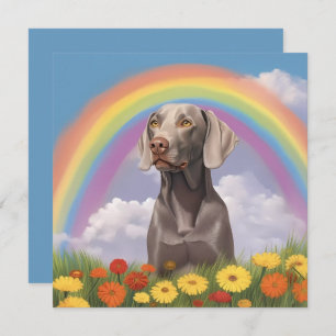 Weimaraner Rainbow Bridge Memorial Nom personnalis