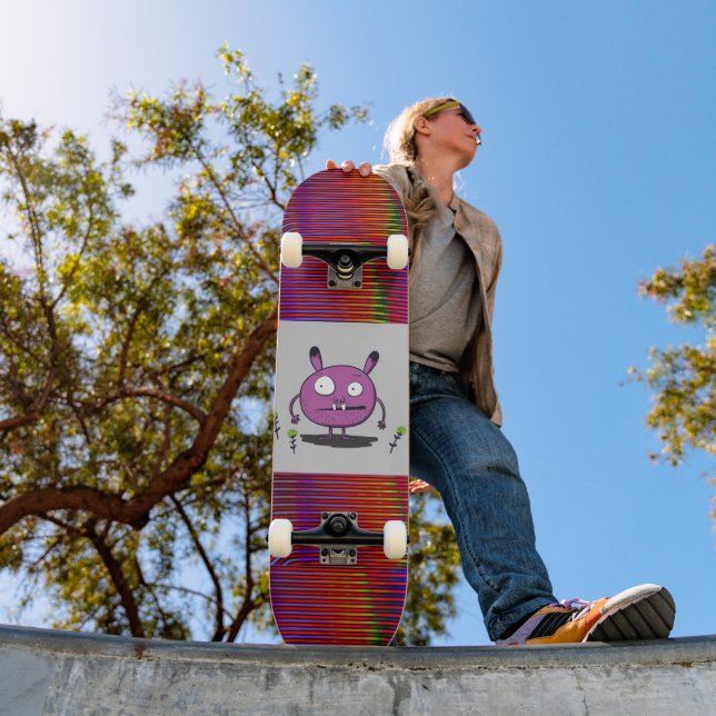 WEIRD PURPLE MONSTER Skateboard (Extérieur 1)