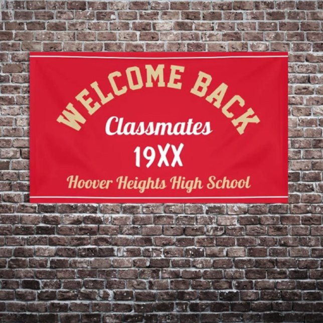 Welcome Back Classmates Class Reunion bannière (Créateur téléchargé)