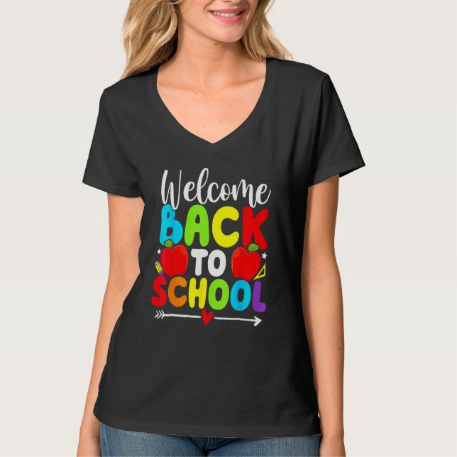 Welcome Back To School TShirt Funny Teacher Love K (Devant)