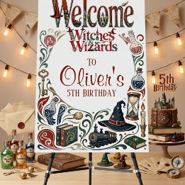 Welcome Elegant Witches & Wizards Magical Birthday