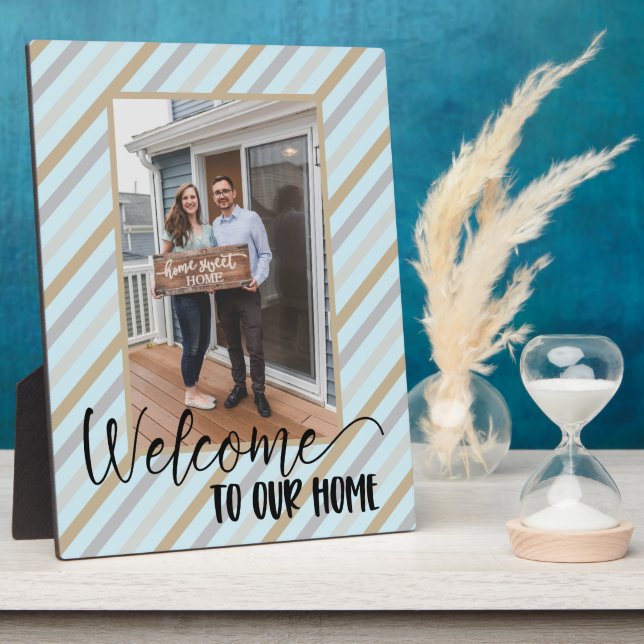 Welcome Home Custom Photo Plaque (Côté)