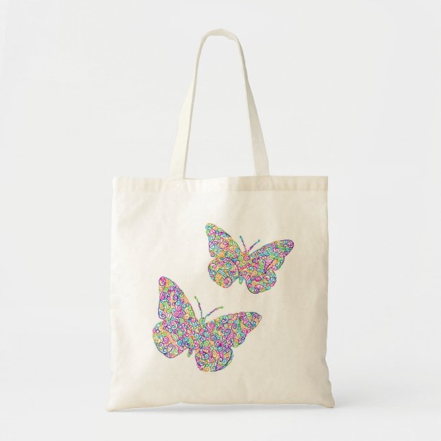 "Welcome, Spring!" Butterfly Tote Bag (Devant)