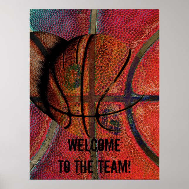 welcome to the team - basketball poster (Devant)