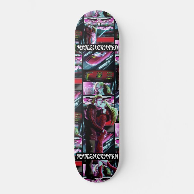 WelcomeToNeonCity_redteam tile_ Skateboard (Recto)