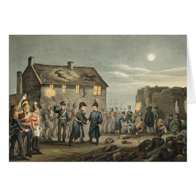 Wellington et Blucher se réunissant (Devant horizontal)
