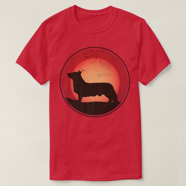 Welsh Corgi Dog Retro Premium T-Shirt Copy Co (Design devant)