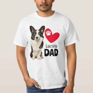 Welsh Corgi T-Shirt Personnalisé Papa