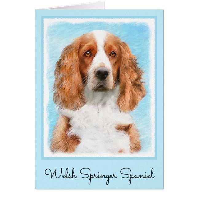 Welsh Springer Spaniel Painting - Original Dog Art (Devant)