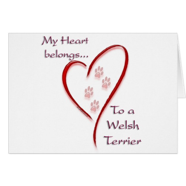 Welsh Terrier Coeur Appartient (Devant horizontal)