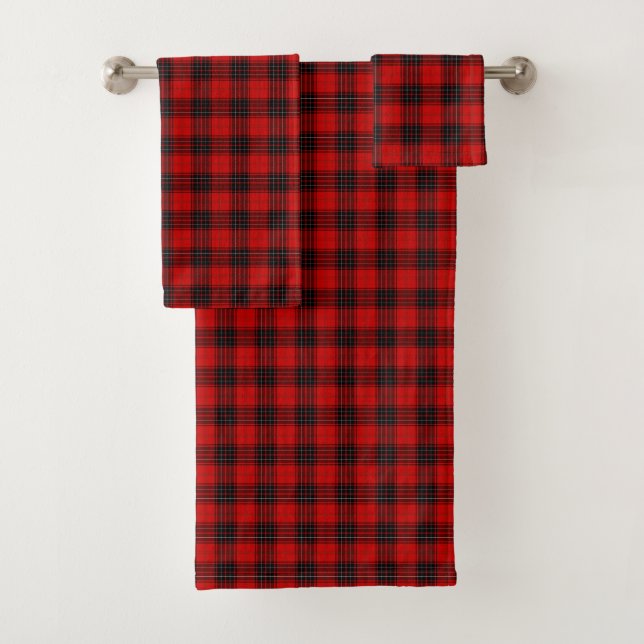 Wemyss tartan rouge noir plaid (En situation)