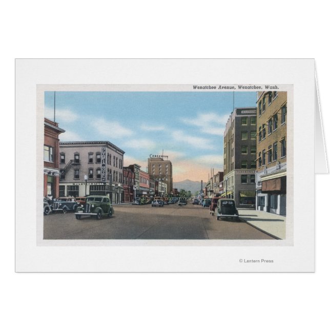 Wenatchee, Washington Wenatchee Avenue Scène # (Devant horizontal)