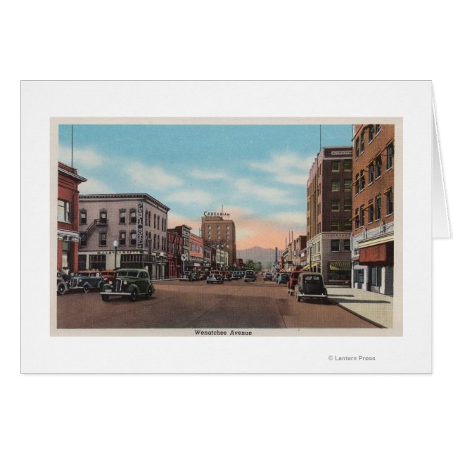Wenatchee, WAStreet Vue de Wenatchee Ave. (Devant horizontal)