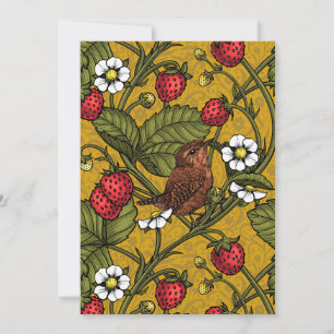 Wens et fraises sur mustrard