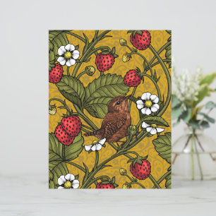 Wens et fraises sur mustrard