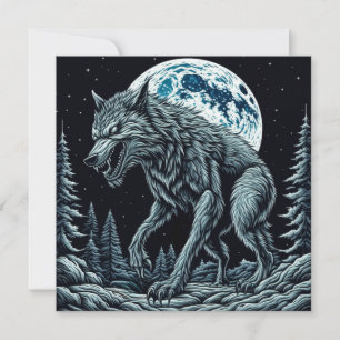 Werewolf Cultivant vintage une nuit de Pleine lune