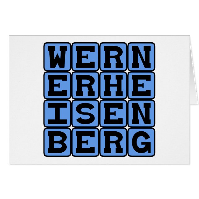 Werner Heisenberg, Principe d'incertitude (Devant horizontal)