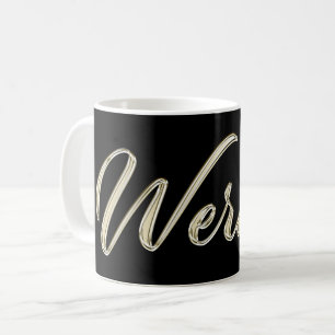 Werner Name whitegold Tasse Teetasse