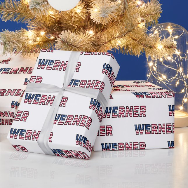 Werner prénom nom USA papier cadeau US (Vacances)