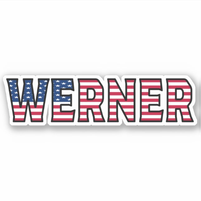 Werner Prénom USA Sticker Stickerset (Devant)