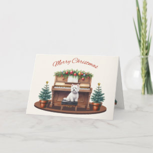 Wesie avec Piano Merry Carte de Noël