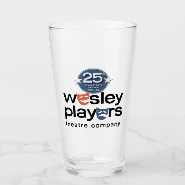Wesley Players 25e anniversaire verre (Devant)