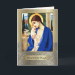 Wesolych Swiat. Carte de Noël Art Nouveau en polon<br><div class="desc">Wesołych Świąt Bożego Narodzenia. Elégant design festif avec feuille d'or embellit personnalisable carte de Noël Art fin en polonais. "Madonna and Child",  vers 1905. Artiste : Marianne Stokes. Cartes de correspondance et cadeaux disponibles dans la catégorie Noël & Nouvel An / Beaux-Arts de notre magasin.</div>