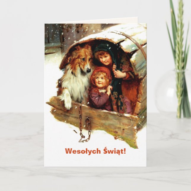 Wesołych Świąt. Carte de Noël en polonais (Devant)